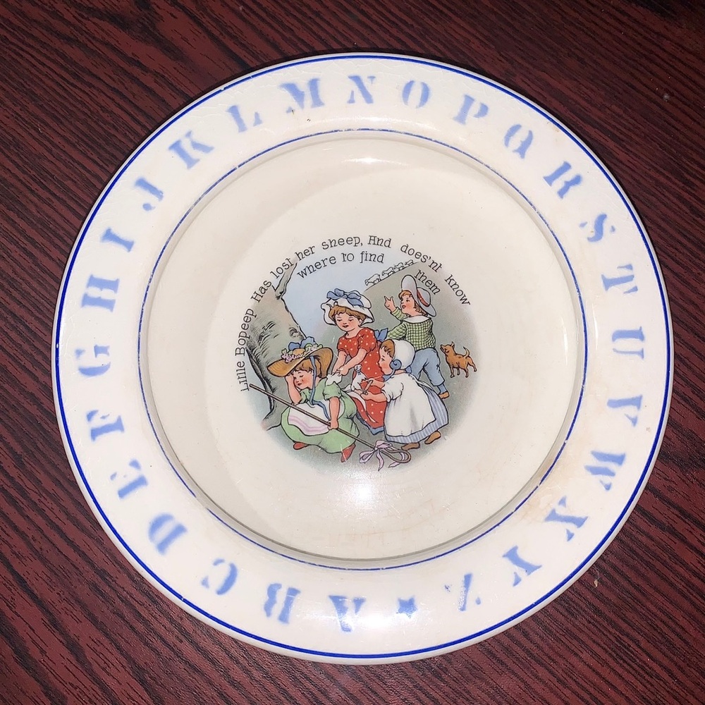 Holdfast Baby Plate Patented D.E. McNicol East Liverpool, O.